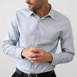 Brand New - Banana Republic Slim Untucked Dress Shirt Mens Tall Large -Soft Teal